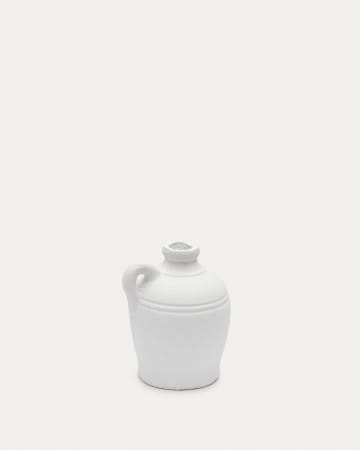 Palafrugell Vase aus Terrakotta weiß 23 cm