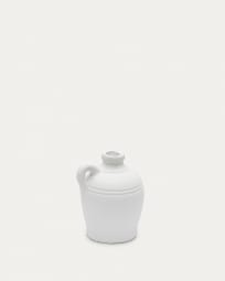 Palafrugell terracotta vase in white, 24 cm