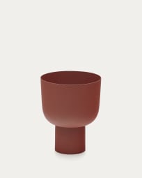Hilari metal vase in terracotta, 21.5 cm