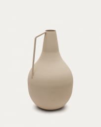 Regencos metal vase in beige, 62 cm