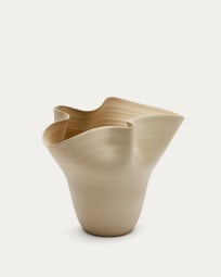 Macaire beige ceramic vase Ø 26 cm