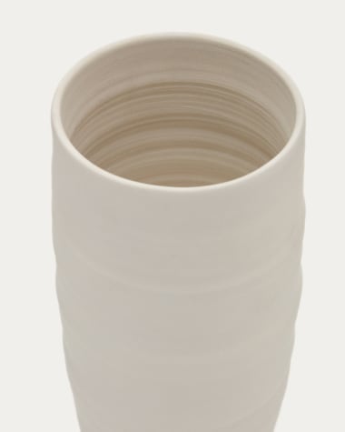 Vase Macae en céramique blanche Ø 27 cm