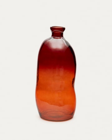 Brenna 100% recyklingowany wazon z brązowego szkła 73 cm