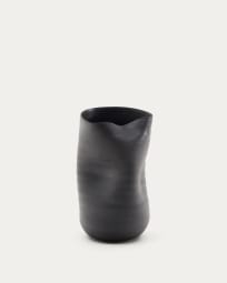 Sibel keramische vaas zwart 18 cm