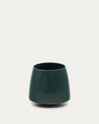 Sibla green ceramic vase, 16 cm