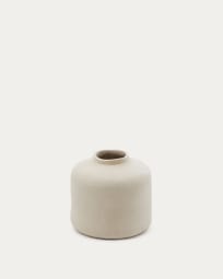 Serina Vase aus Pappmaché weiß 27 cm
