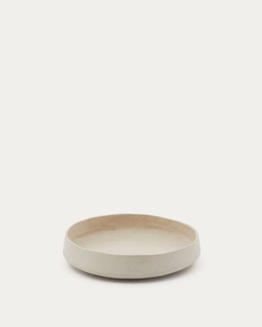 Saita small decorative bowl in white papier mâché 30 cm