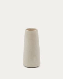 Silvara Vase aus Pappmaché weiß 16 cm