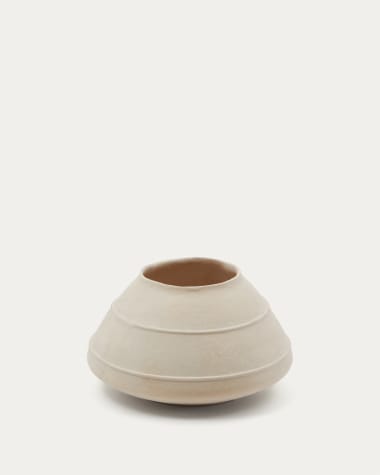 Sylan Vase aus Pappmaché weiß 40 cm