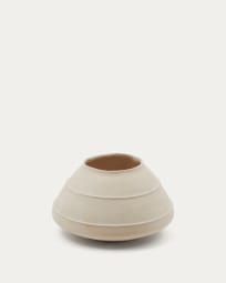 Sylan Vase aus Pappmaché weiß 40 cm