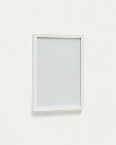Moldura de fotos Neale de madeira com acabamento branco 29,8 x 39,8 cm