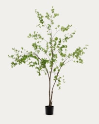 Enkianthus-kunstboom met zwarte pot 214 cm