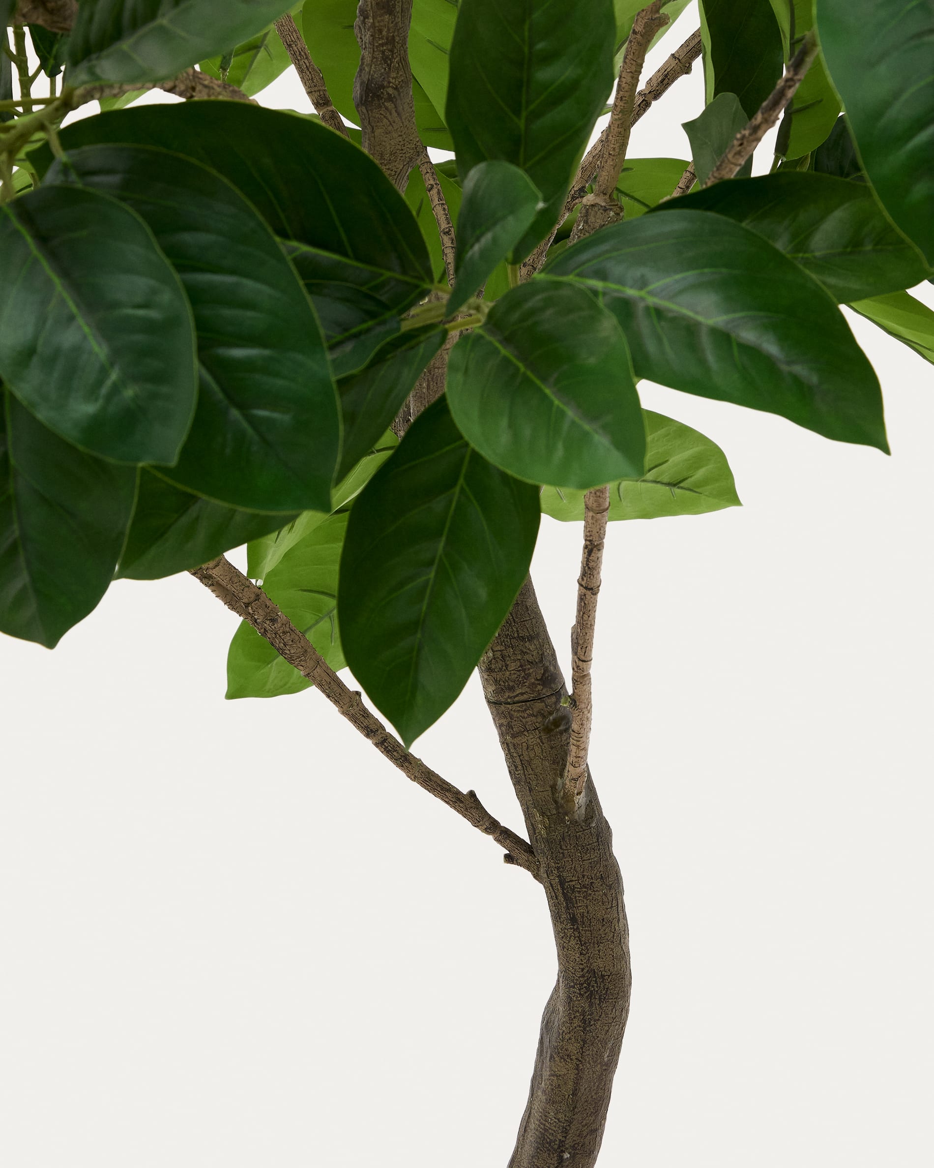 Pianta artificiale di ficus elastica 145 cm con 45 foglie in vaso