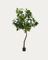 Artificial Ficus tree in black pot 210 cm
