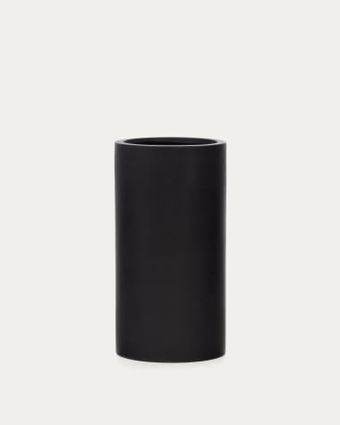 Cache-pot Aiguablava en ciment noir Ø 42 cm