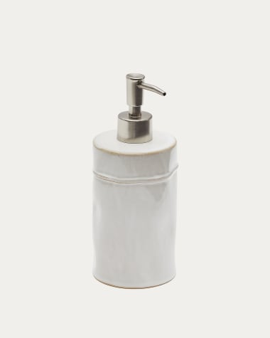 Savel Gray Stoneware Soap Dispenser