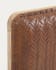 Κεφαλάρι Natesa, μασίφ ξύλο τικ και δέρμα, για κρεβάτια 160εκ
