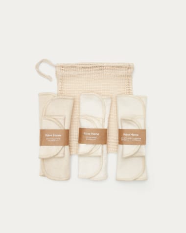 Bela set consisting of cleansing wipes and cotton and bamboo  pads.