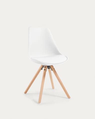 Ralf chair white and natural