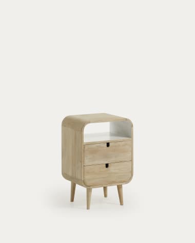 Georg 40 x 60, 5 cm bedside table natural and white