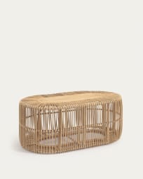 Lael coffee table in rattan with natural finish Ø 110 x 60 cm