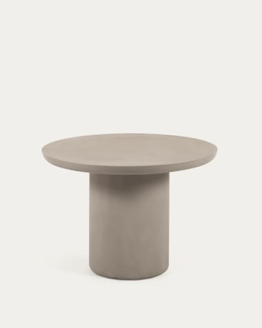 Στρογγυλό τραπέζι εξωτερικού χώρου Taimi, τσιμέντο, Ø 110 εκ