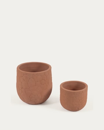 Simi set of 2 terracotta plantpots Ø 34 cm / Ø 50 cm