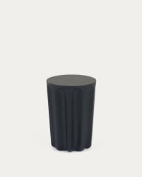 Vilandra round outdoor side table made of concrete with black finish Ø 32 cm