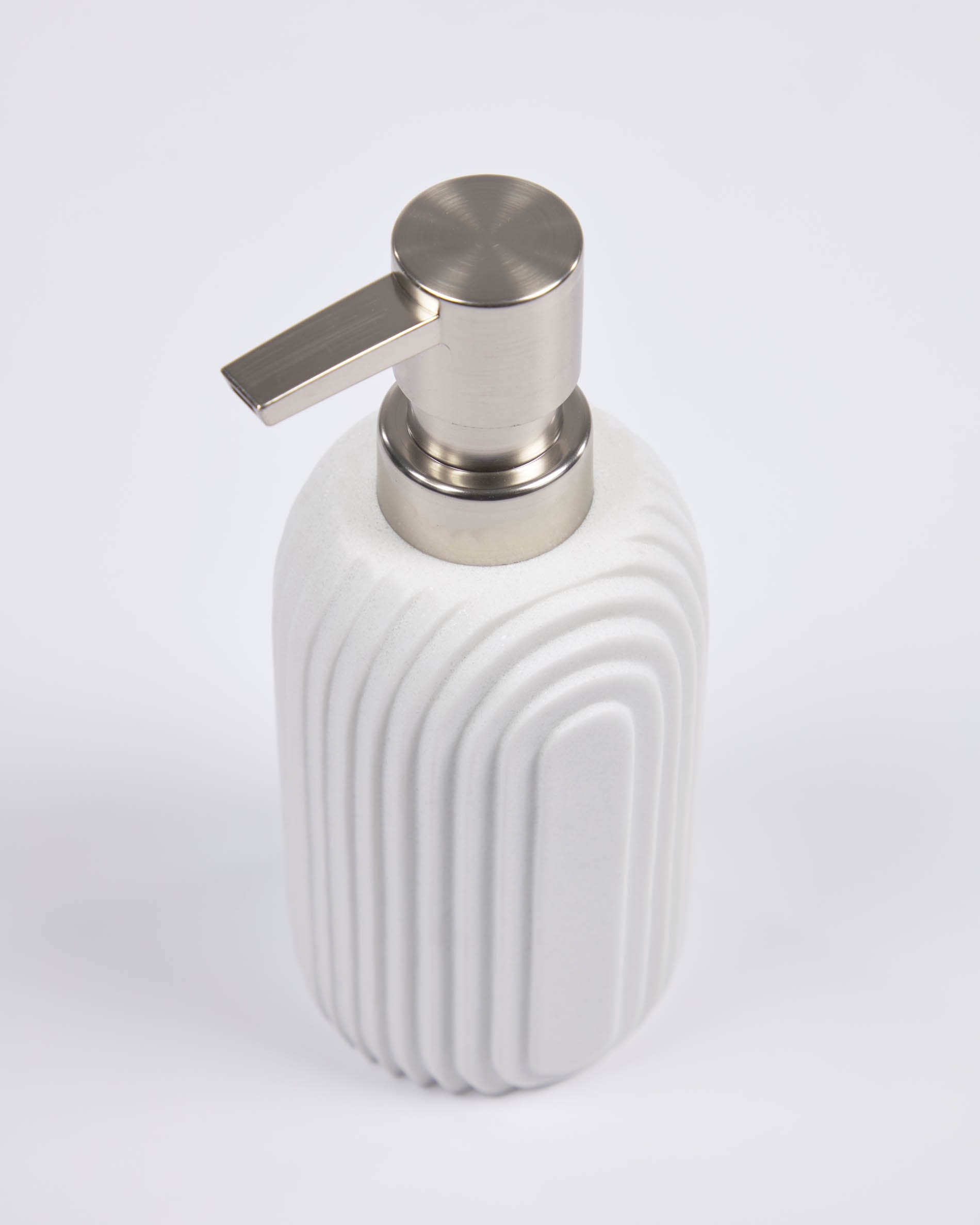 White soap shop dispenser pump