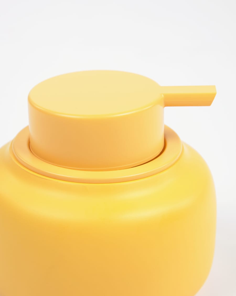 Dispensador de jabón EDSVALLA cristal reciclado amarillo