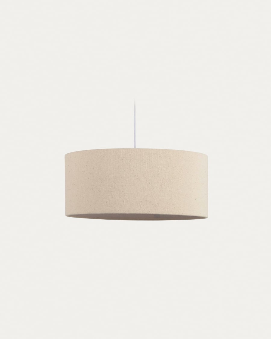 Nazli large linen ceiling light shade with beige finish Ø 50 cm | Kave Home