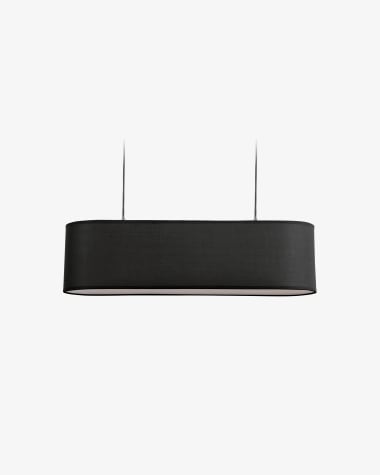 Lampenkap voor hanglamp Palet zwart 20 x 75 cm