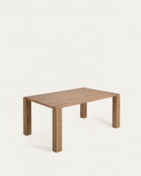Table Deyanira en contreplaqué de chêne et pieds en bois de chêne massif 160 x 90 cm
