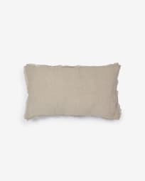 Draupadi cushion cover 100% linen in beige 30 x 50 cm