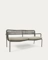 Cailin 2-Sitzer Sofa grünes Seil und verzinkte Stahlbeine dunkelgrün 150 cm