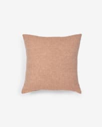Fodera cuscino Casilda rosa in lino e cotone 45 x 45 cm