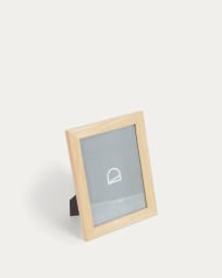 Medium Nazira photo frame in wood with natural finish 27 x 21 cm