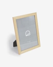 Large Nazira photo frame in wood with natural finish 34 x 25 cm