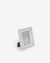 Small Zuley photo frame in white 14 x 18 cm
