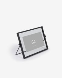 Marco de fotos pequeño Zoraida de metal negro 15 x 20 cm