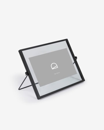 Large Zoraida photo frame in black metal 17,5 x 23 cm