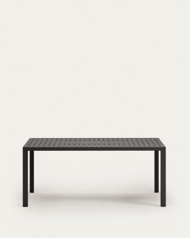 Culip aluminium outdoor table in powder coated grey finish, 180 x 90 cm