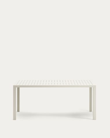Gartentisch Culip aus Aluminium mit weißem Finish 180 x 90 cm