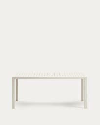 Τραπέζι εξωτερικού χώρου Culip, αλουμίνιο σε λευκό φινίρισμα, 180x90εκ