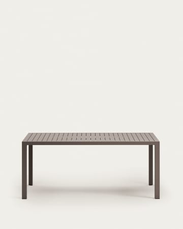 Culip buitentafel in aluminium met bruine afwerking 180 x 90 cm