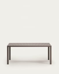 Τραπέζι εξωτερικού χώρου Culip, αλουμίνιο σε καφέ φινίρισμα, 180x90εκ