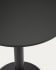 Tiaret circular outdoor table in black with metal legs and a black painted finish, Ø 68 cm