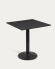 Τραπέζι εξωτερικού χώρου Tiaret, μαύρο με μεταλλική μαύρη βάση, 68x68εκ
