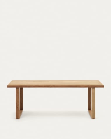 Canadell 100% outdoor solid recycled teak table, 220 x 100 cm