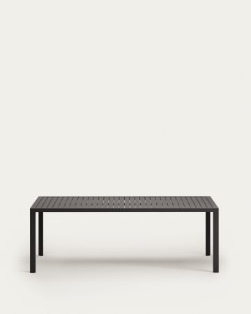 Τραπέζι εξωτερικού χώρου Culip, αλουμίνιο σε γκρι φινίρισμα, 220x100εκ